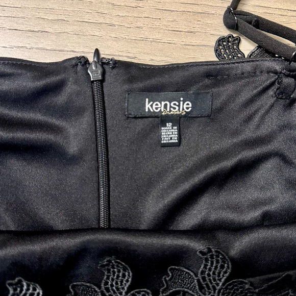 KENSIE Women’s Black Strapless Dress w/ Lace Detail & Wide A-Line Skirt. Size 12 - Picture 8 of 8